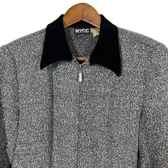 NYCC NY Clothing Co Full Zip Jacket Blazer Military Style Metal Accent - S - Picture 2 of 5